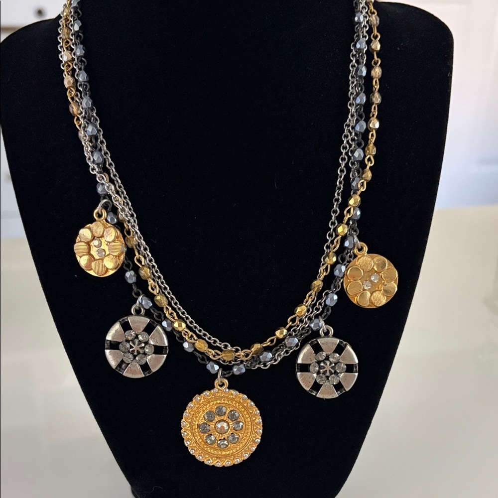 Chic Gold and Silver Layered Necklace